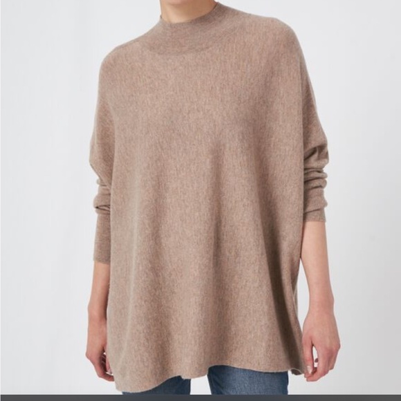 Repeat Cashmere Oversized fine knit cashmere blend poncho sweater